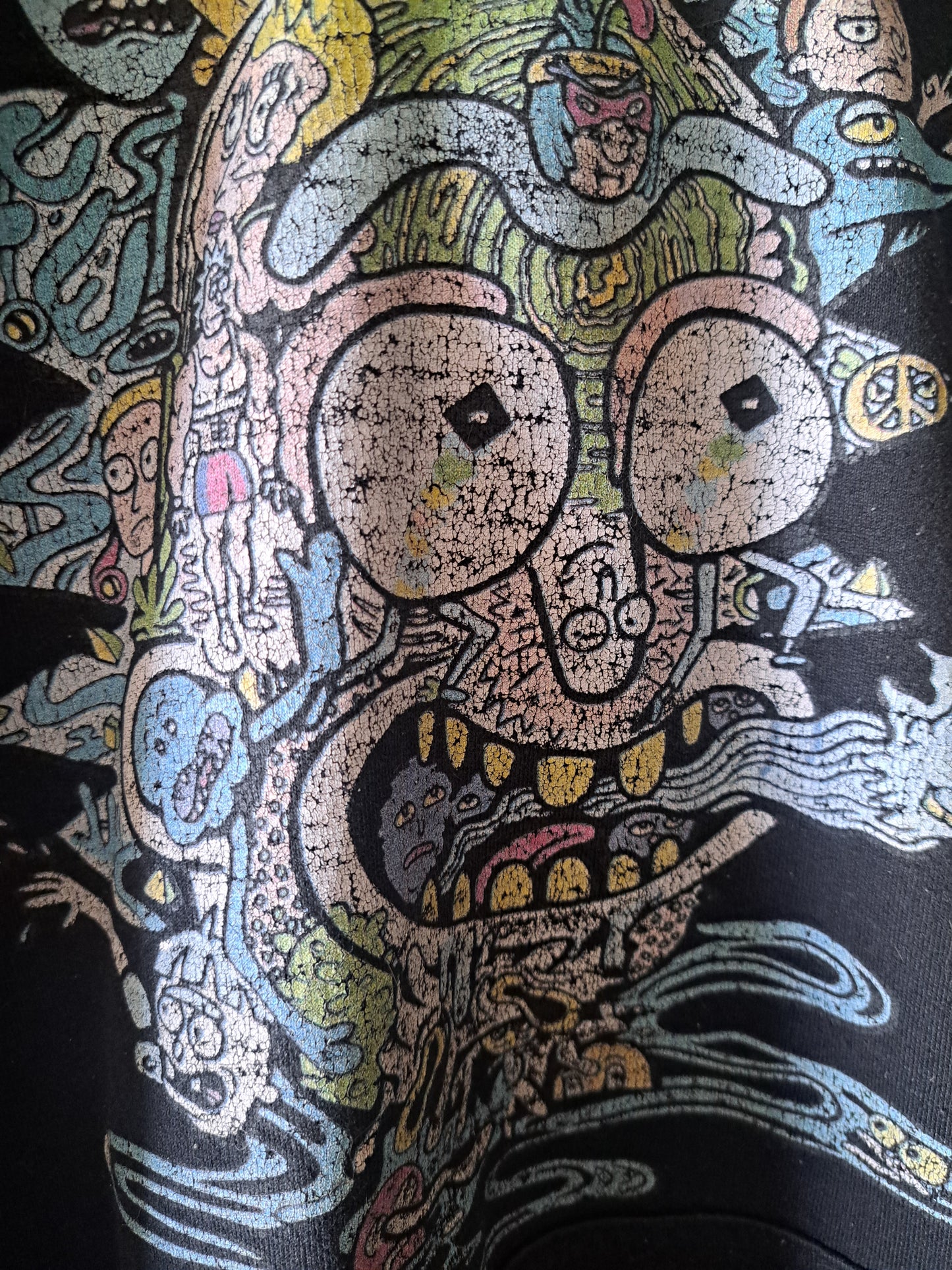 Hoodie noir Rick and Morty usé