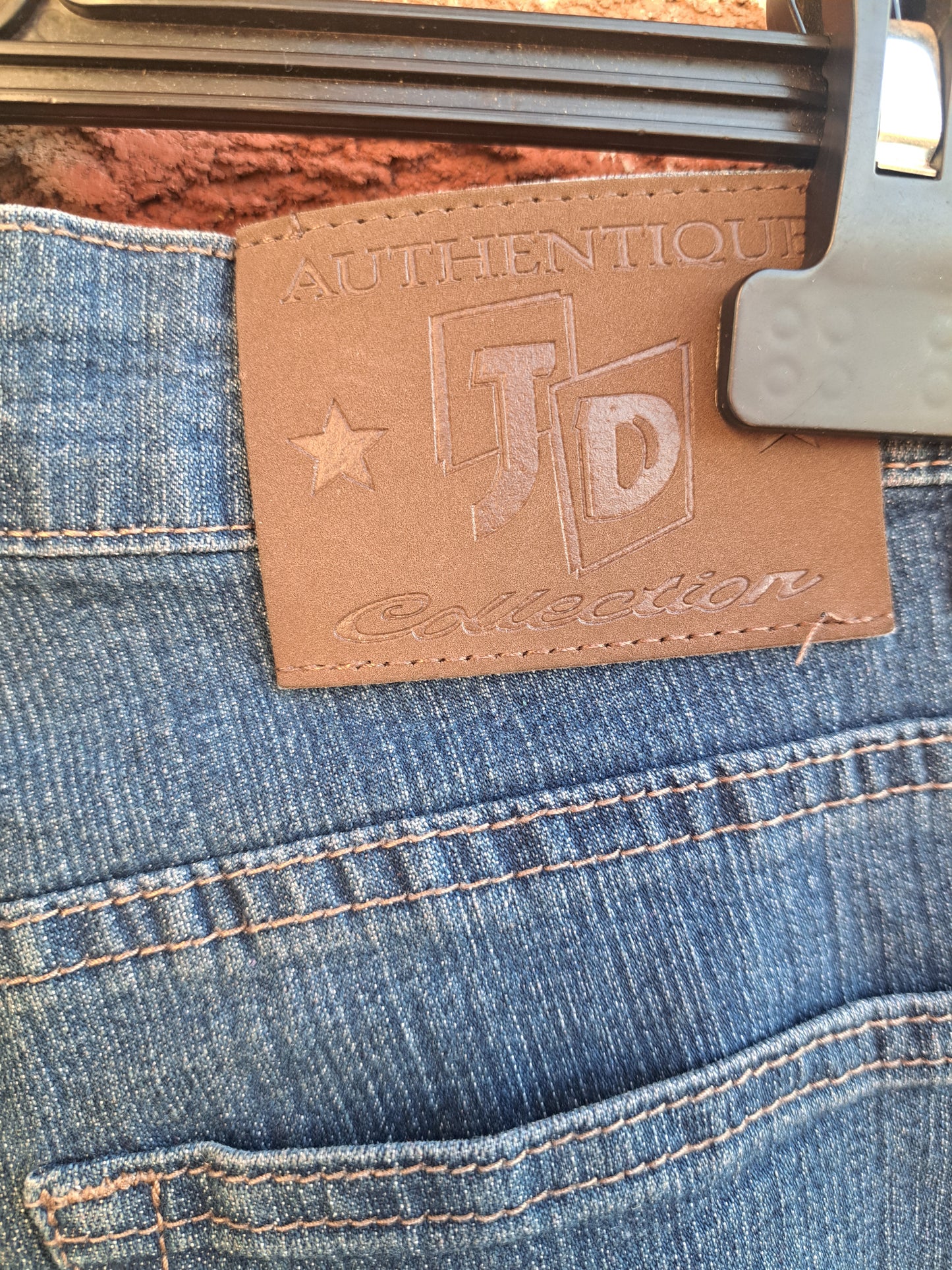 Jeans bleu ligné vintage homme