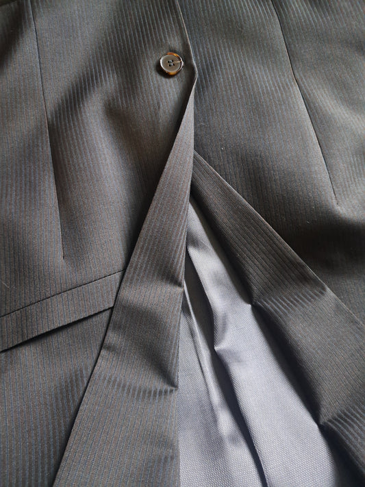 Veston gris ligné