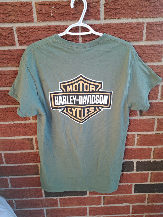 T-shirt vert Harley Davidson