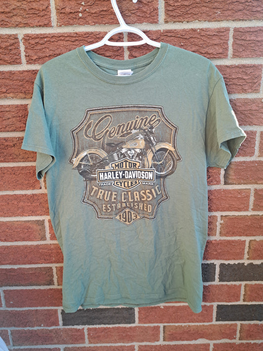 T-shirt vert Harley Davidson