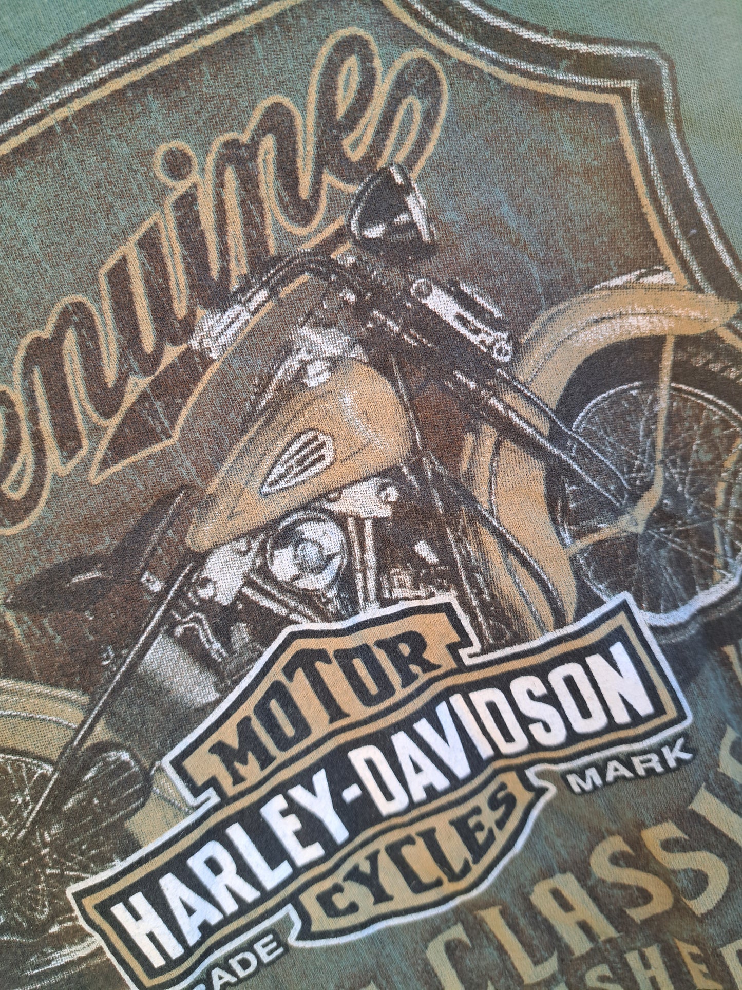 T-shirt vert Harley Davidson