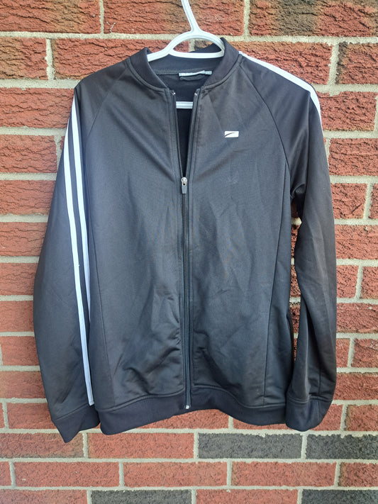 Veste noire avec bandes blanches sur les manches