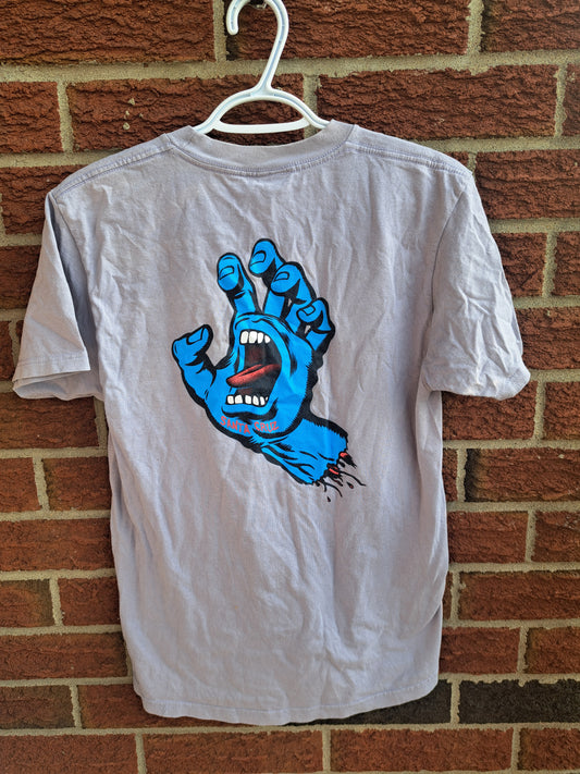 T-shirt Lilas Santa cruz main bleu