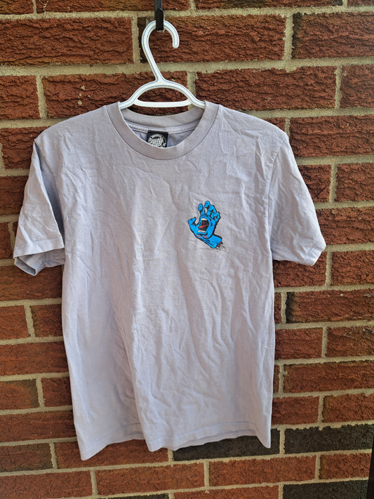 T-shirt Lilas Santa cruz main bleu