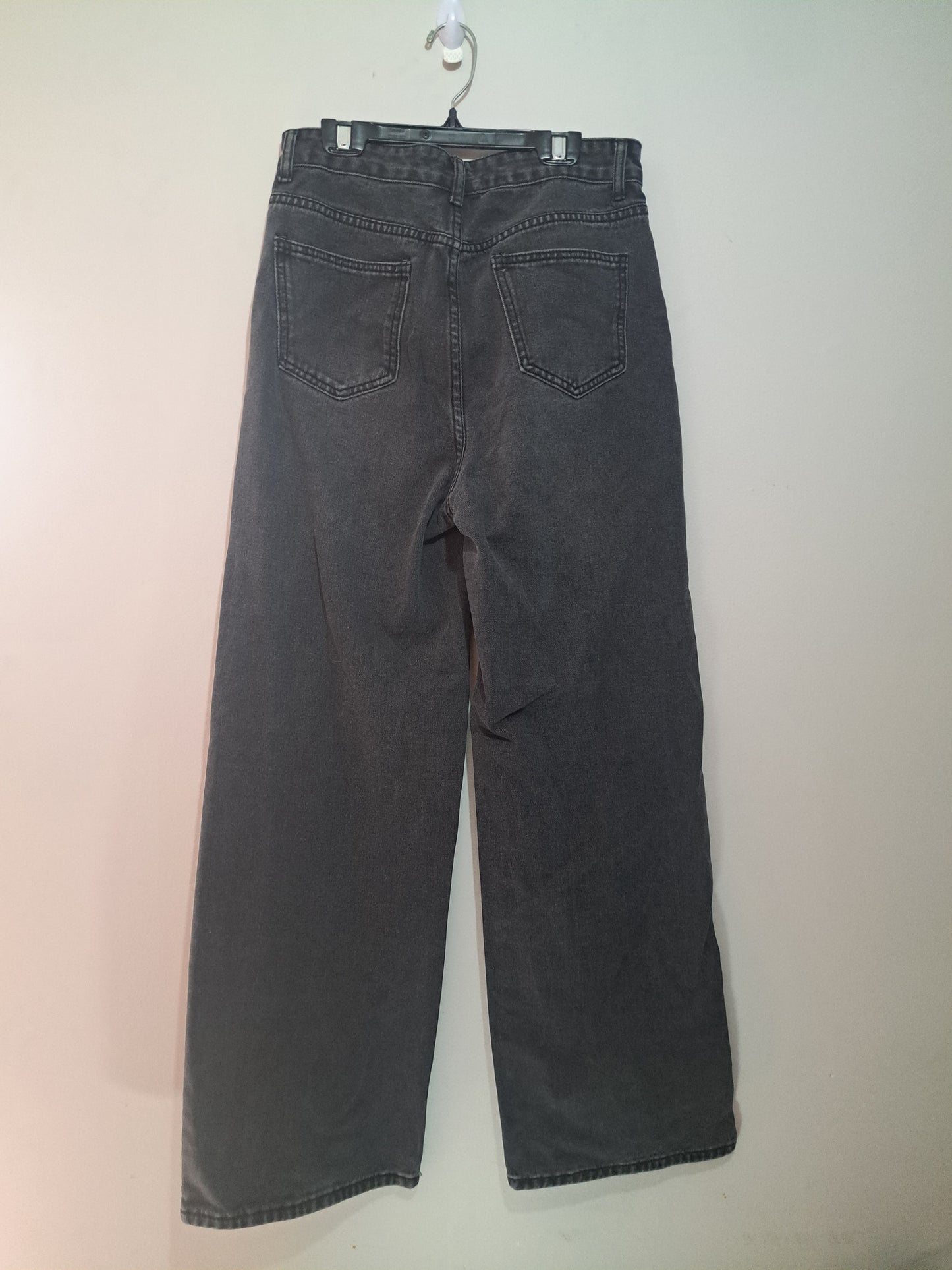 Jeans noir-gris bas large