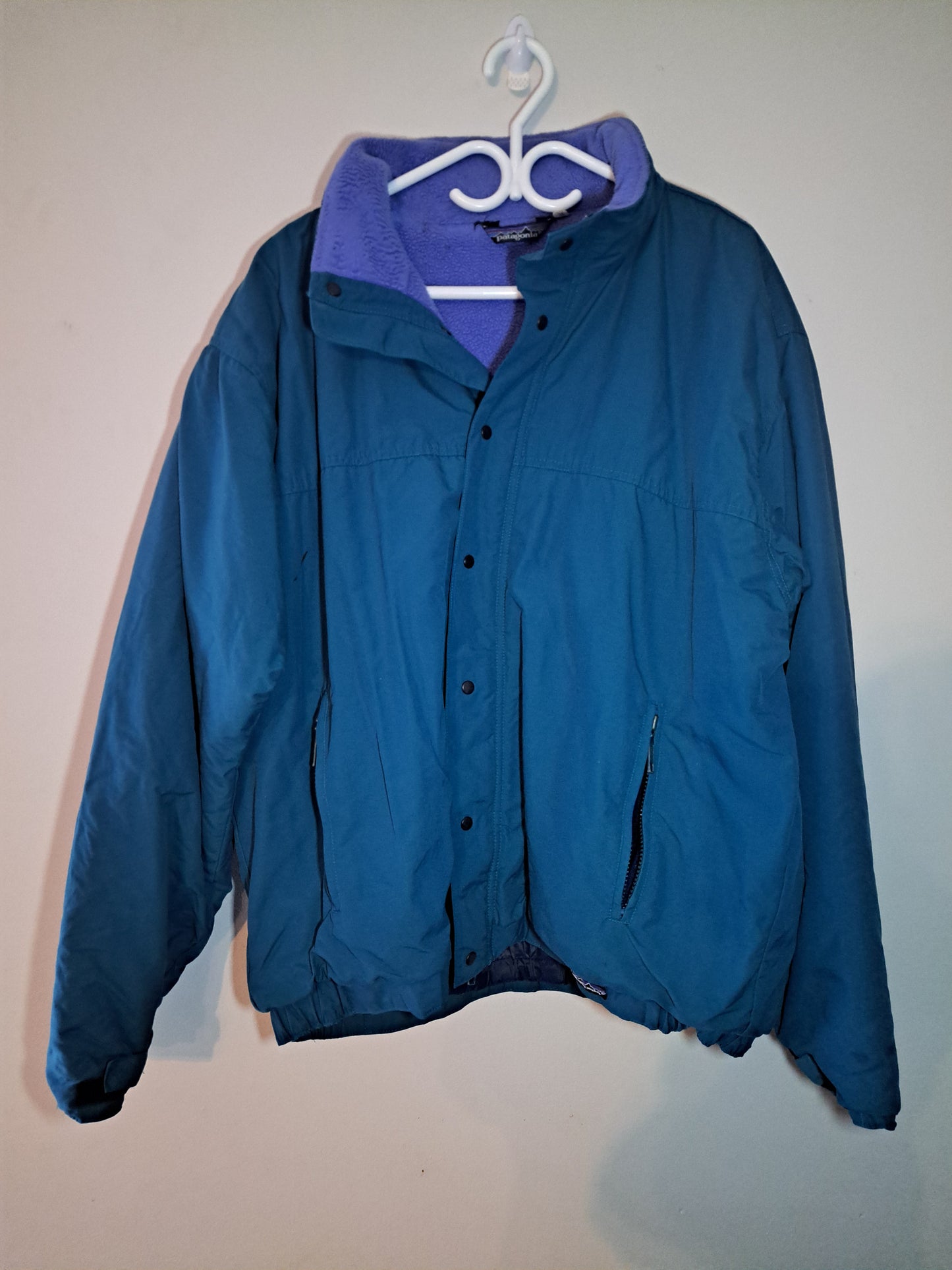 Manteau vintage turquoise et violet pantagonia