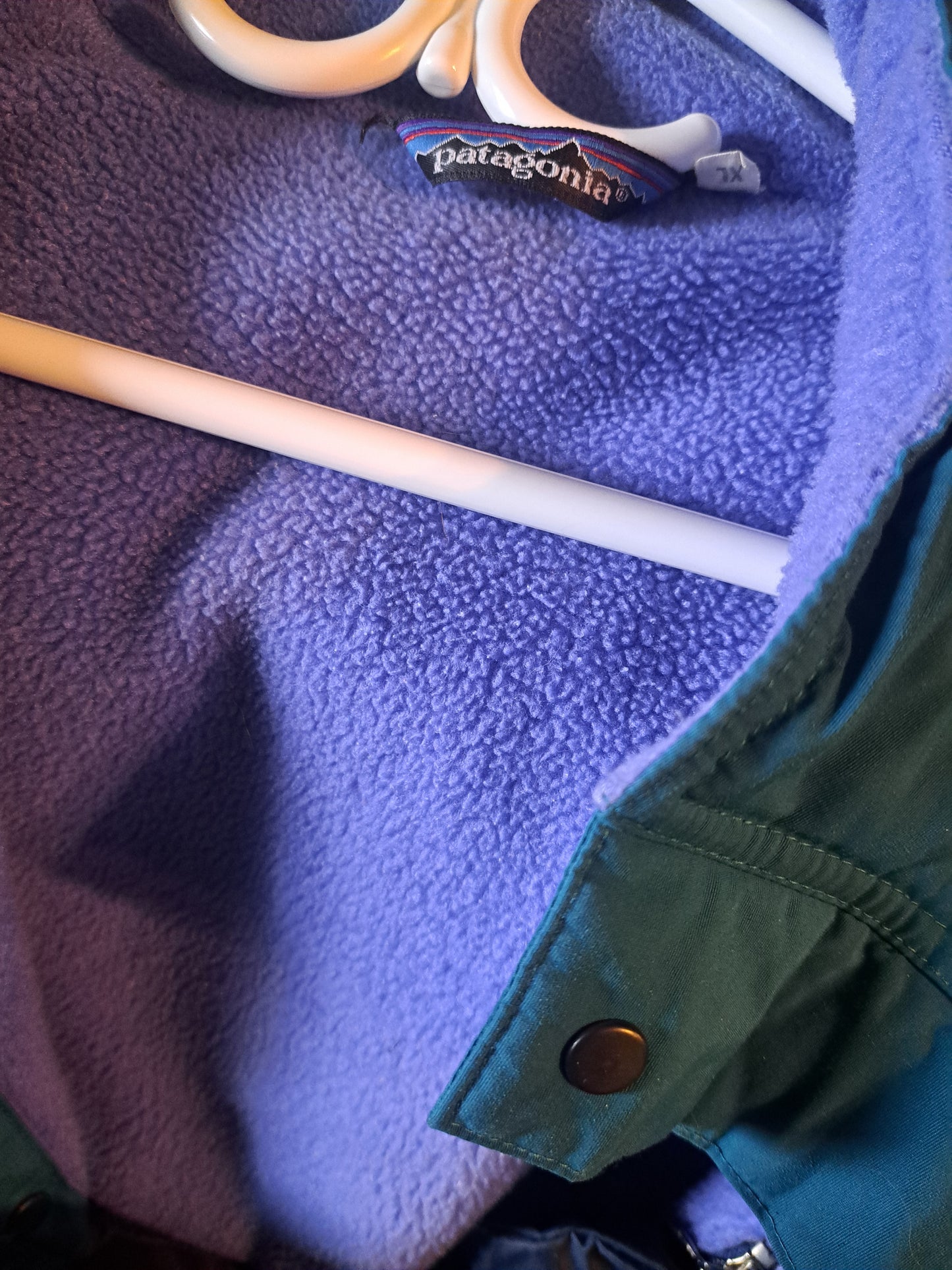 Manteau vintage turquoise et violet pantagonia
