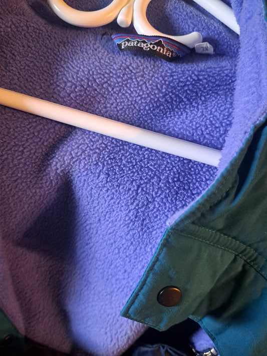 Manteau vintage turquoise et violet pantagonia