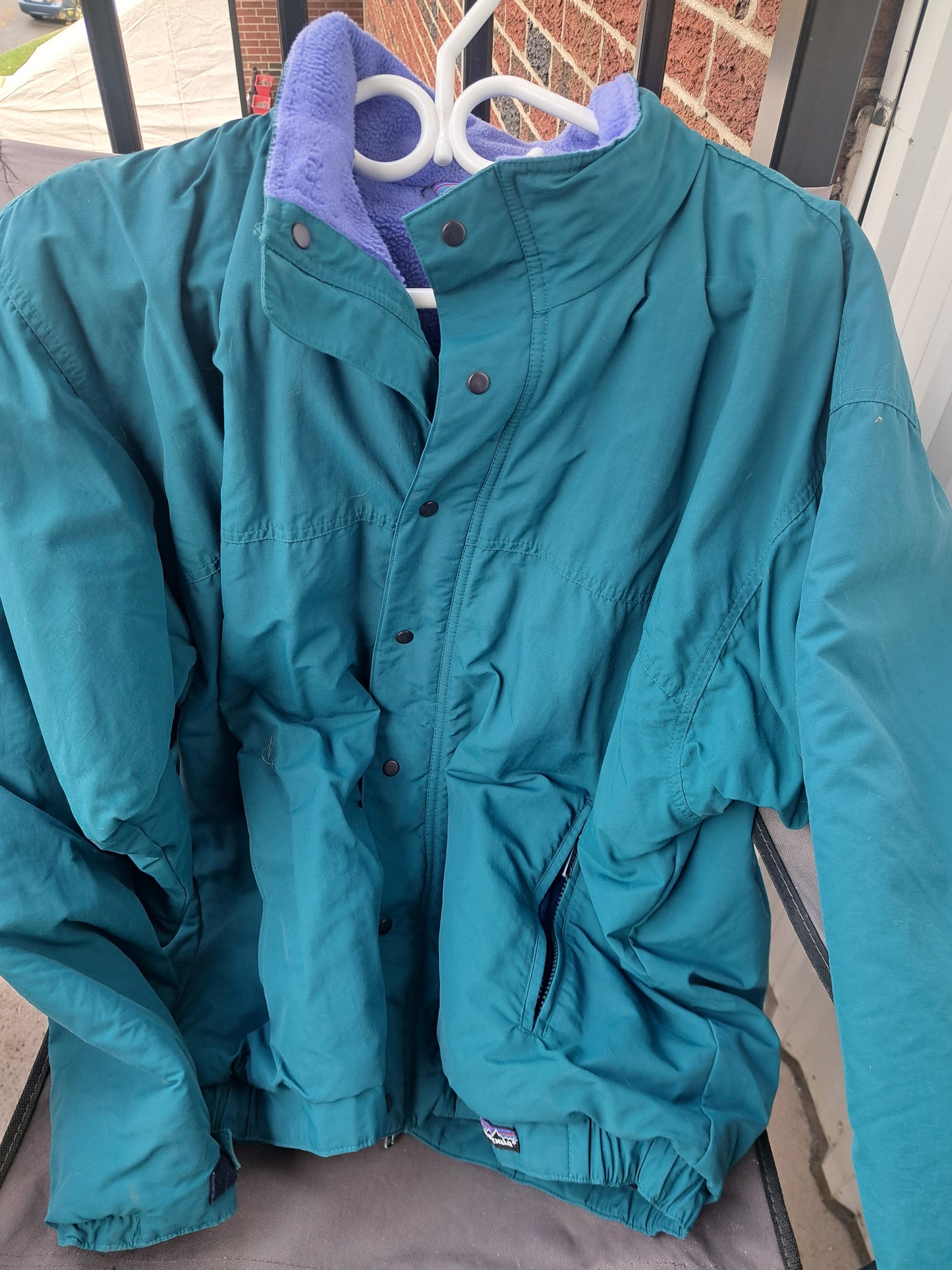 Manteau vintage turquoise et violet pantagonia